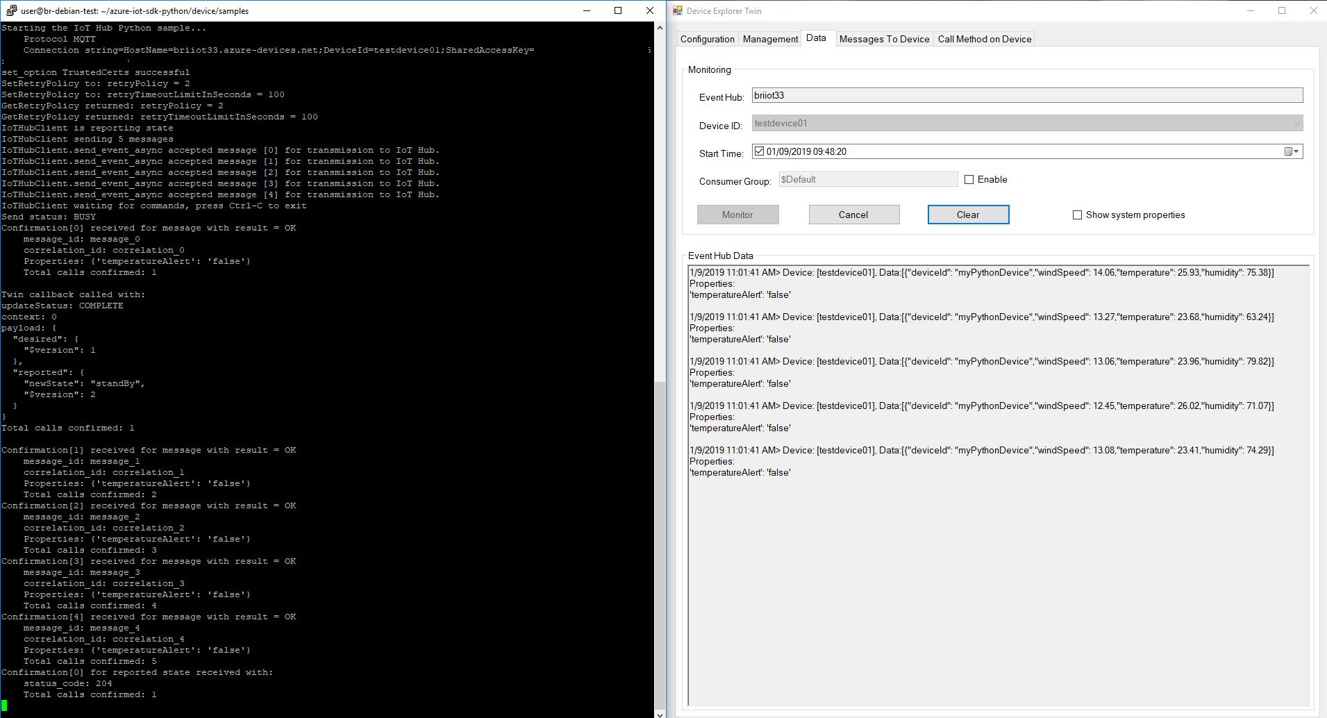 SampleMQTT_result_DeviceExplorer